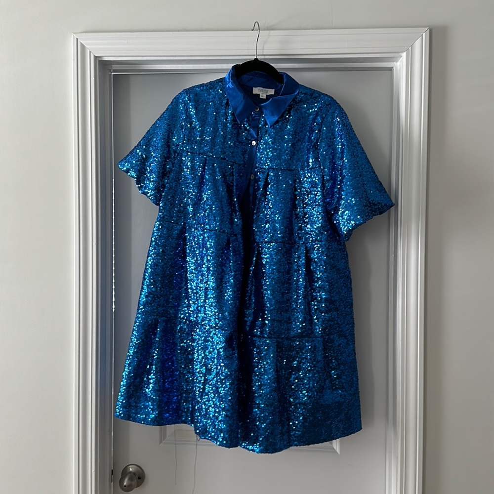 Sparkly blue dress